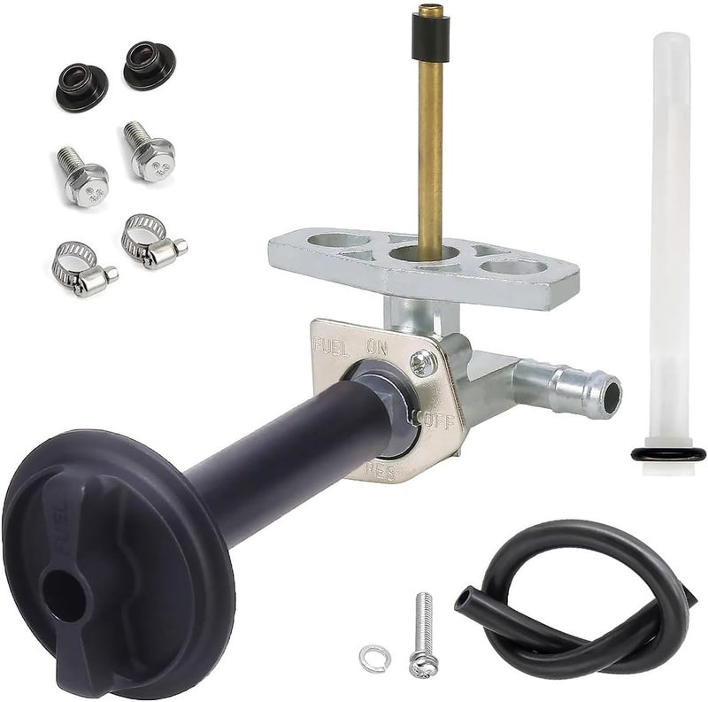 Earlyred Fuel Valve Petcock for Honda Recon 250 1997-2024/ Rancher 350 400 420 / Foreman 400 450 Rubicon 500, for Honda TRX250 TRX350 TRX400 TRX420 TRX450 TRX500 Shutoff Tank Switch Cock Lines Lever Screw - Image 1